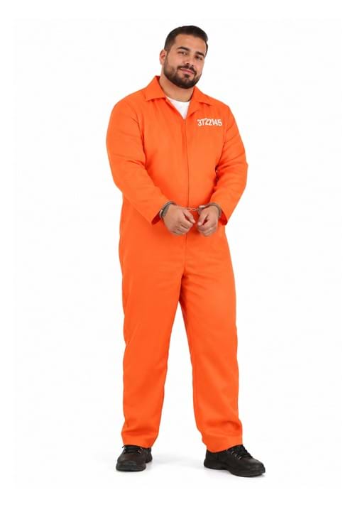 Plus Size Men's Prison Jumpsuit Costume upd
