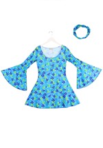 Women's 70s Wild Flower Dress Costume Alt 5