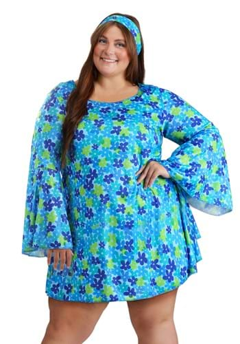 Click Here to buy Plus Size Wild Flower 70s Hippie Dress Womens Costume from HalloweenCostumes, CDN Funds & Shipping