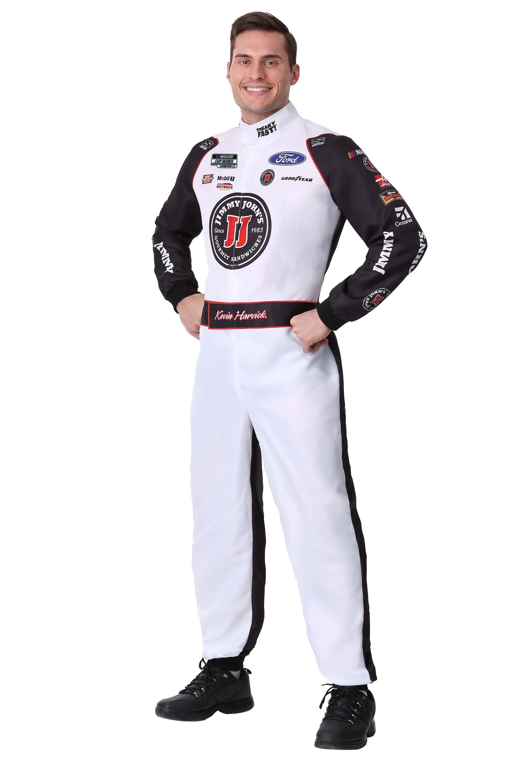 #4 Kevin Harvick(R) Plus Size Jimmy John's Adult Uniform Costume