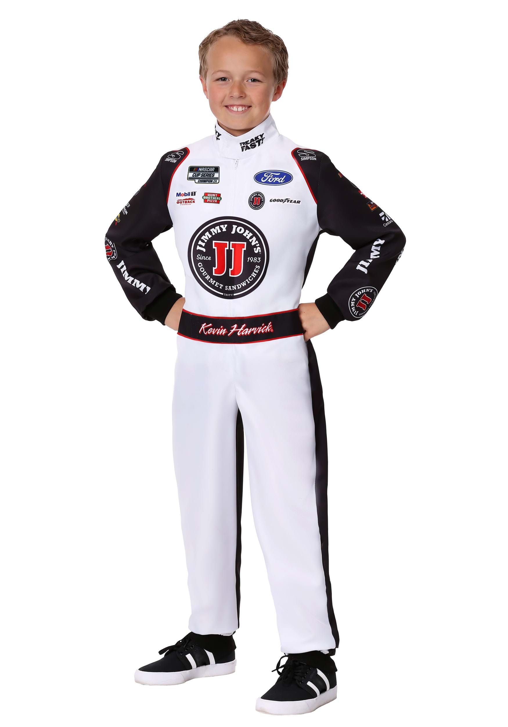 #4 Kevin Harvick(R) Jimmy John's Nascar Uniform Costume for a Child