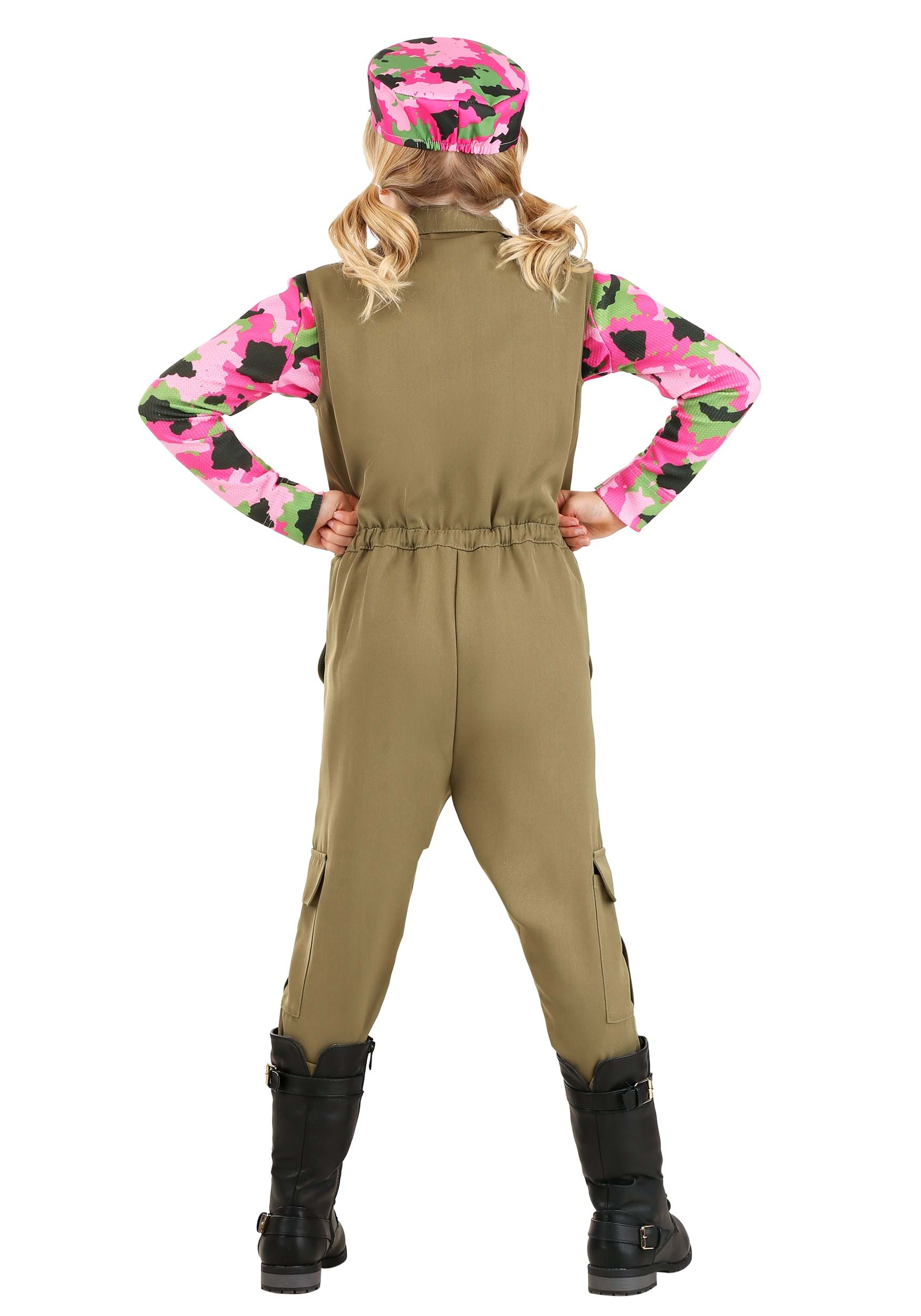 Pink Camo Army Costume For Girl's