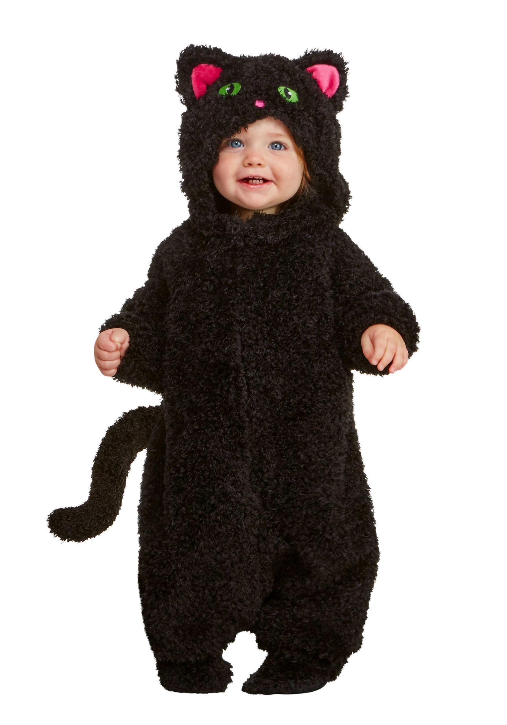 Black Cat Costume For Babies , Warm Halloween Costume