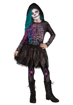 Girl's Galaxy Skeleton Costume