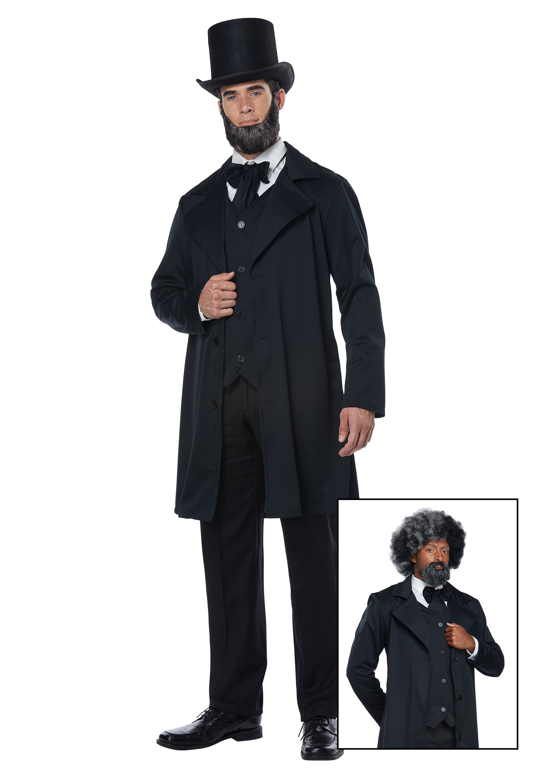 Frederick Douglass/Abraham Lincoln Adult Costume , Adult Historical Costumes