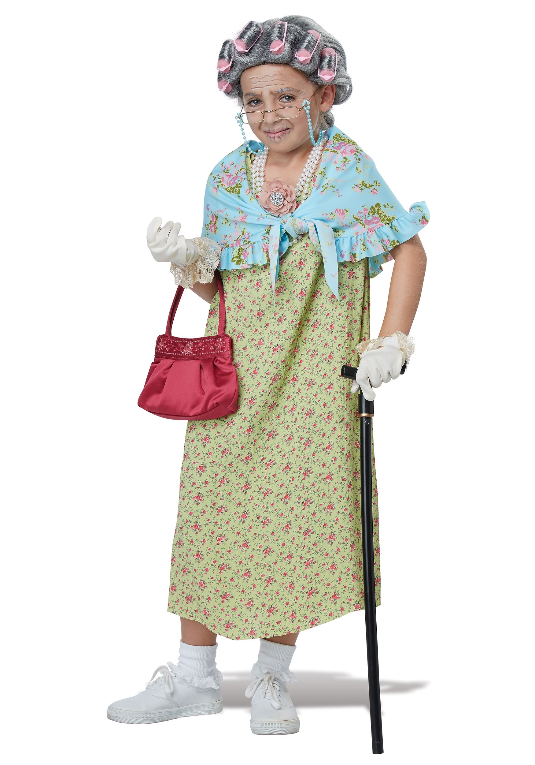 Old Lady Costume Kit for Girls. how to dress like an old lady. 
