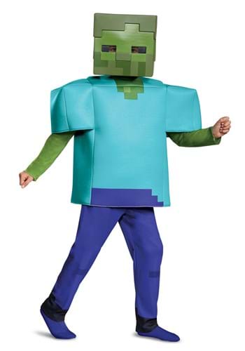 Click Here to buy Minecraft Deluxe Kids Zombie Costume from HalloweenCostumes, CDN Funds & Shipping