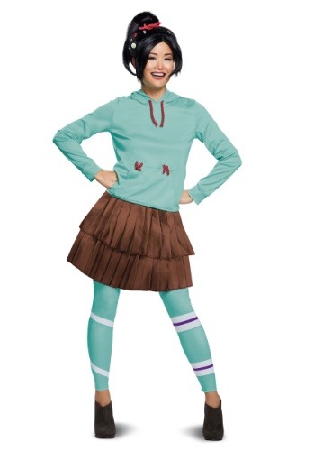 Click Here to buy Wreck It Ralph 2 Deluxe Vanellope Womens Costume from HalloweenCostumes, CDN Funds & Shipping