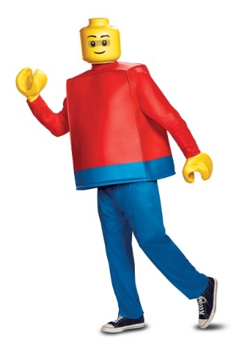 Click Here to buy Deluxe LEGO Lego Guy Costume for Adults from HalloweenCostumes, CDN Funds & Shipping