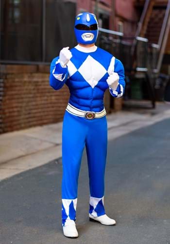 Click Here to buy Power Rangers Mens Blue Ranger Muscle Costume from HalloweenCostumes, CDN Funds & Shipping