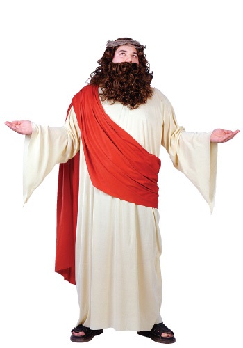 Click Here to buy Plus Size Jesus Costume from HalloweenCostumes, CDN Funds & Shipping