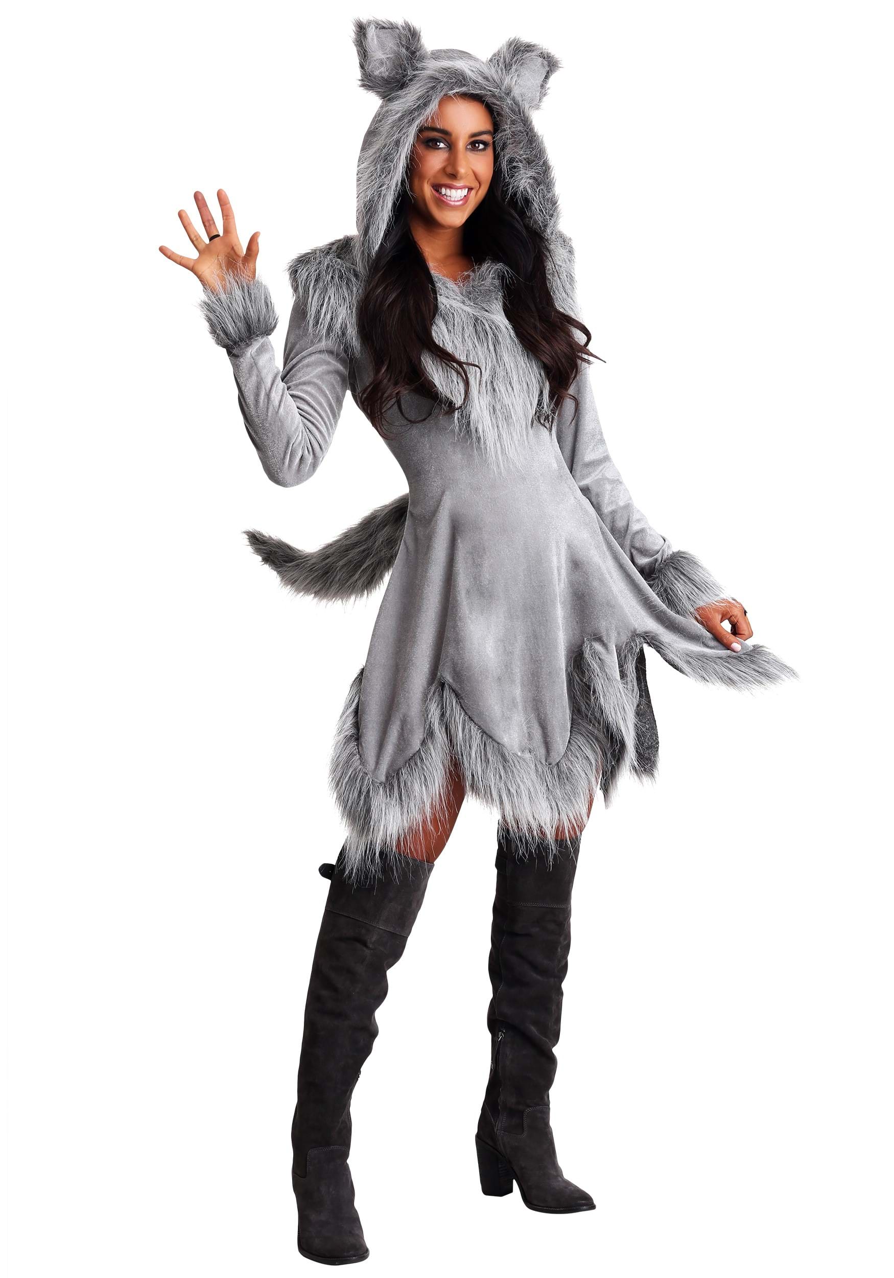 Women's Grey Wolf Costume Dress | Werewolf Costumes