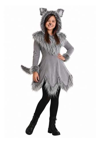 Girls Grey Wolf Costume Dress UPD 1