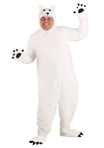 Click Here to buy Plus Size Arctic Polar Bear Costume for Adults from HalloweenCostumes, CDN Funds & Shipping