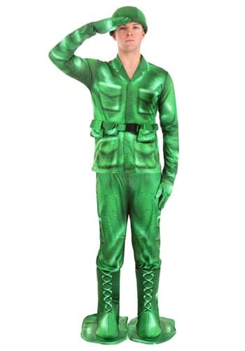 Click Here to buy Plastic Army Man Costume for Adults from HalloweenCostumes, CDN Funds & Shipping