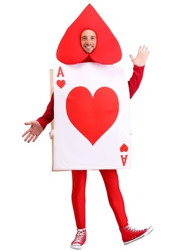 Click Here to buy Ace of Hearts Adult Costume | Playing Card Costume from HalloweenCostumes, CDN Funds & Shipping