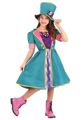 Click Here to buy Mischievous Mad Hatter Girls Costume from HalloweenCostumes, CDN Funds & Shipping