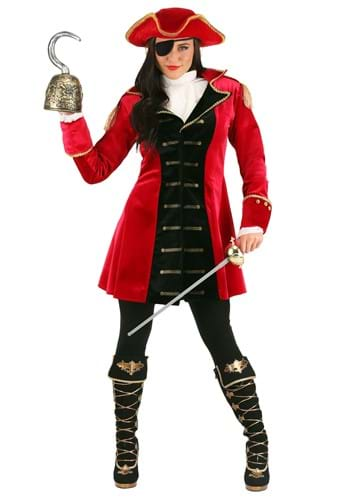 Adult Zombie Pirate Captain Hook Costume Mens Blackbeard Halloween