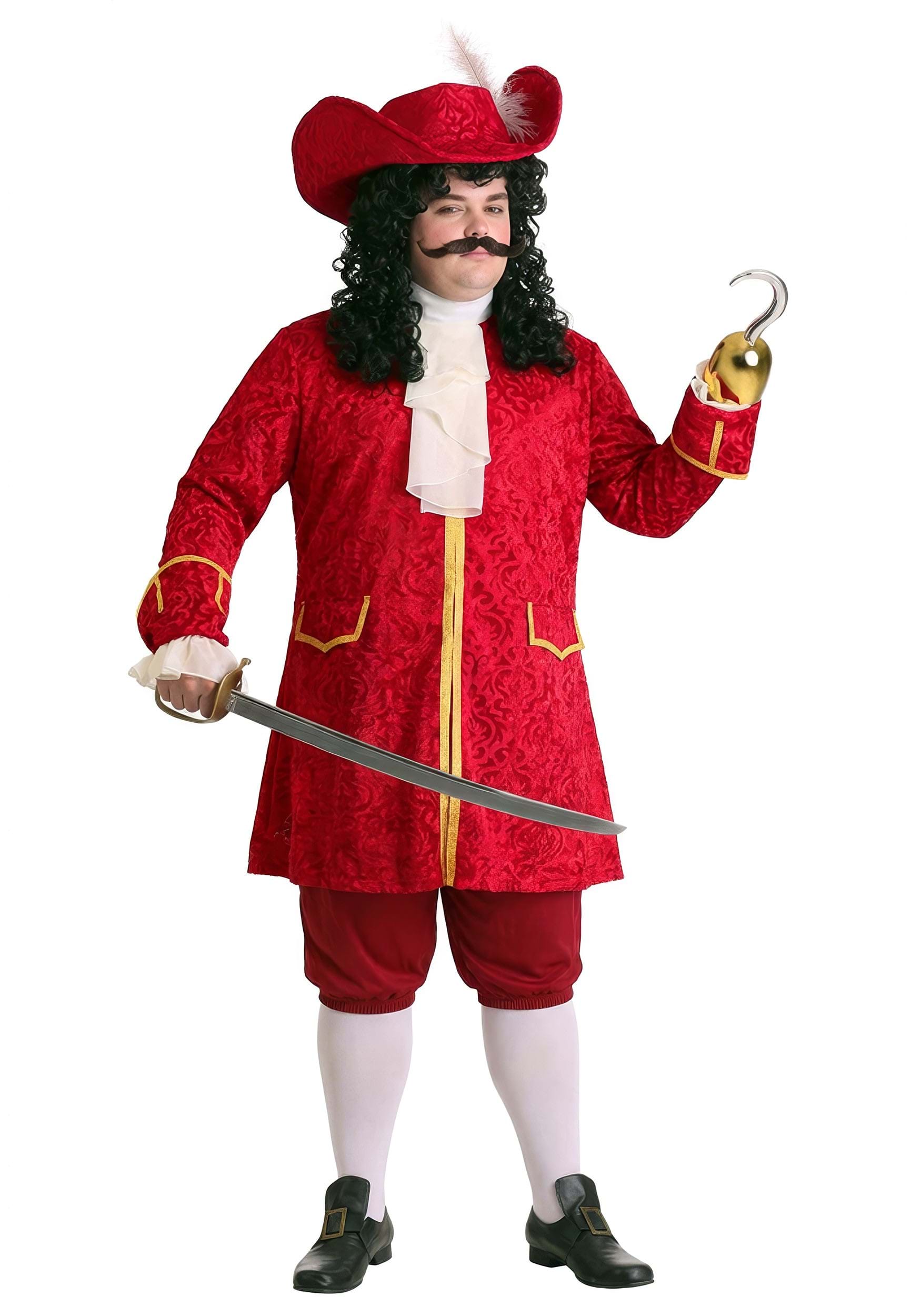 Men's Plus Size Privateer Pirate Costume