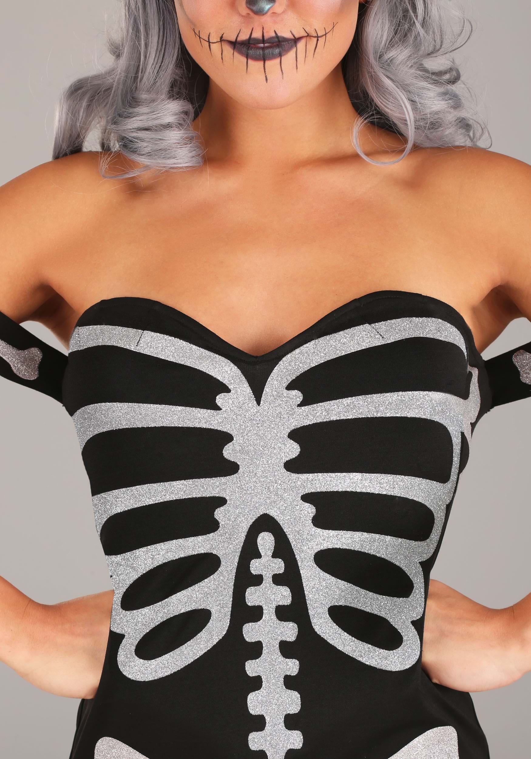 High Fashion Skeleton Womens Costume