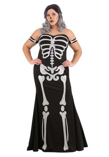 Click Here to buy Plus Size Womens High Fashion Skeleton Costume from HalloweenCostumes, CDN Funds & Shipping