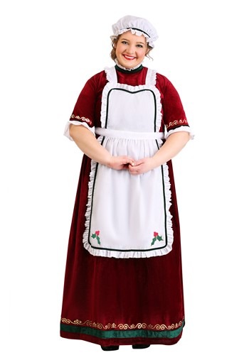 Click Here to buy Mrs. Claus Holiday Costume Plus Size from HalloweenCostumes, CDN Funds & Shipping