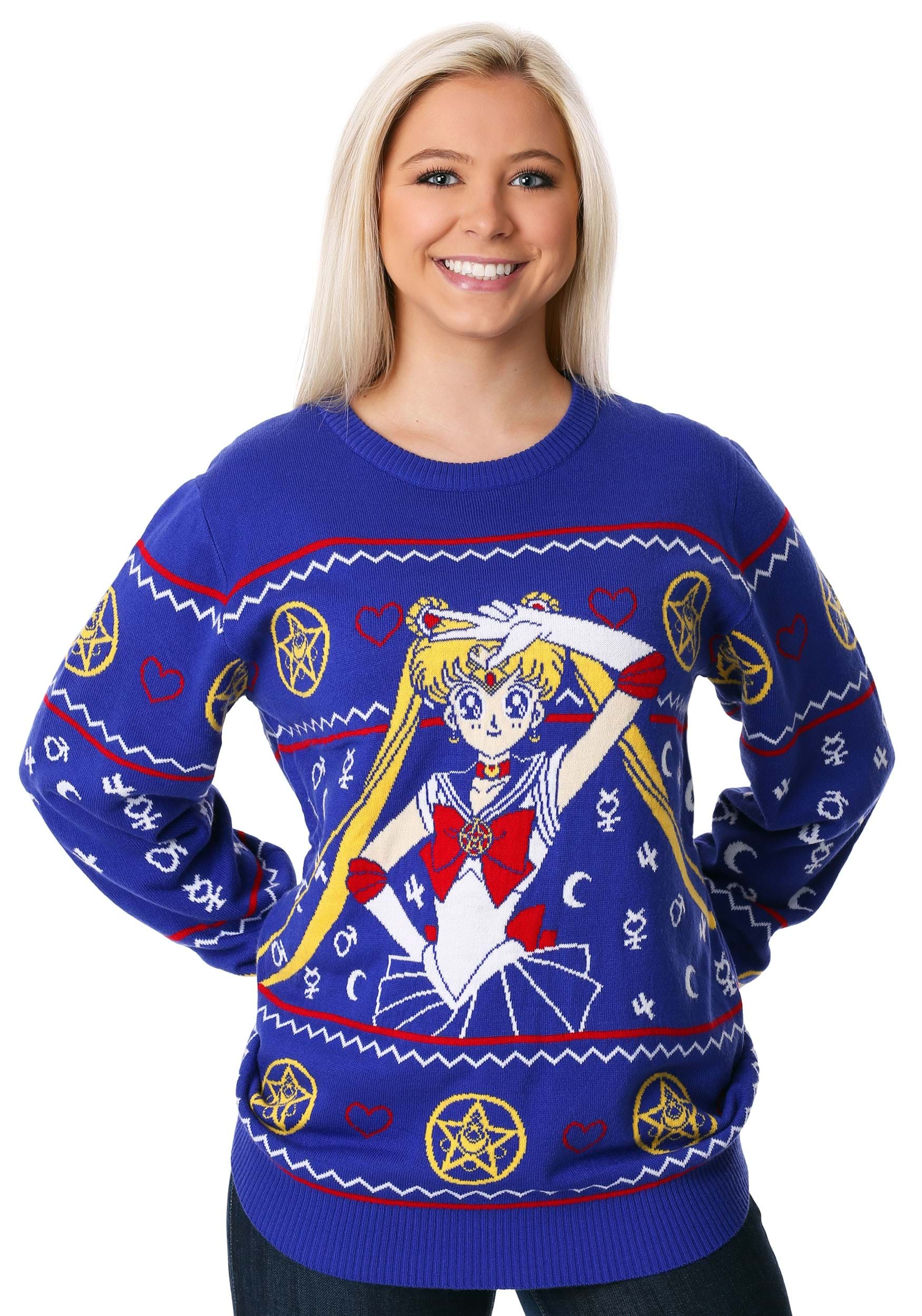 Adult Sailor Moon Fair Isle Ugly Christmas Sweater | Christmas Sweaters