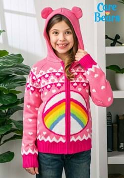 Care Bears Cheer Bear Kids Zip Up Knit Sweater