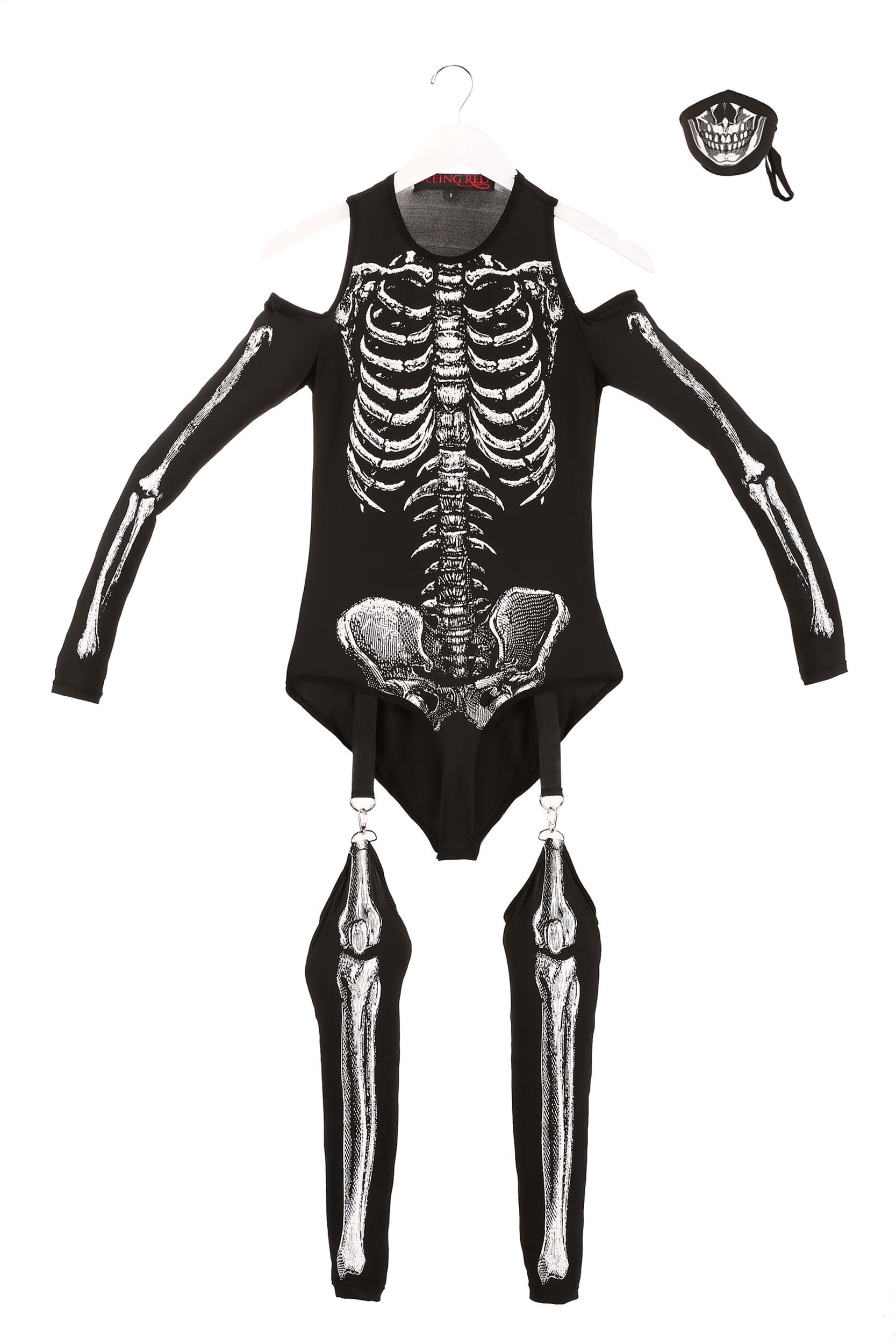 Mujeres Top Romper V Cuello Calaveras Slim Casual Halloween Skeleton Print  Zip Front Long Sleeve Bodysuit Sexy Bodysuits