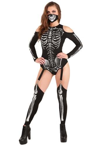 Womens Skeleton Bodysuit Costume