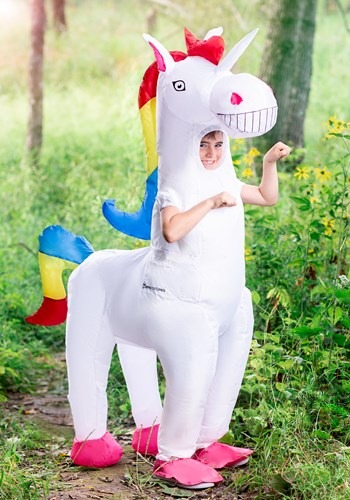 Click Here to buy Giant Inflatable Unicorn Costume for a Kids from HalloweenCostumes, CDN Funds & Shipping