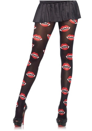 Click Here to buy Womens Vampire Teeth Tights from HalloweenCostumes, CDN Funds & Shipping