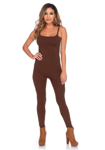 Women's Basic Brown Unitard