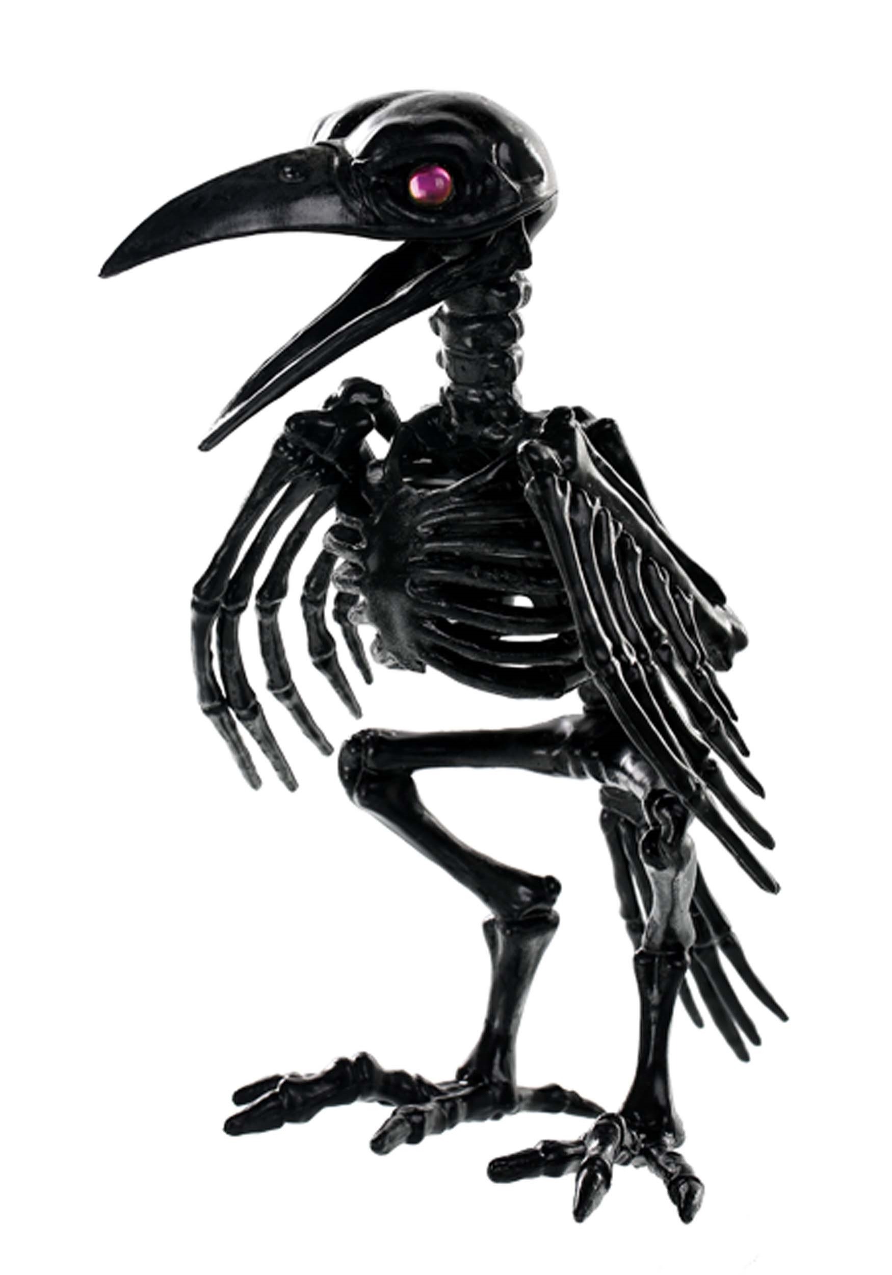 Black 7 Crystal Eyes Crow Skeleton