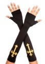 Women's Gold Cross Fingerless Gloves