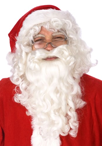 Click Here to buy Santa Claus Wig and Beard Set for Adults from HalloweenCostumes, CDN Funds & Shipping