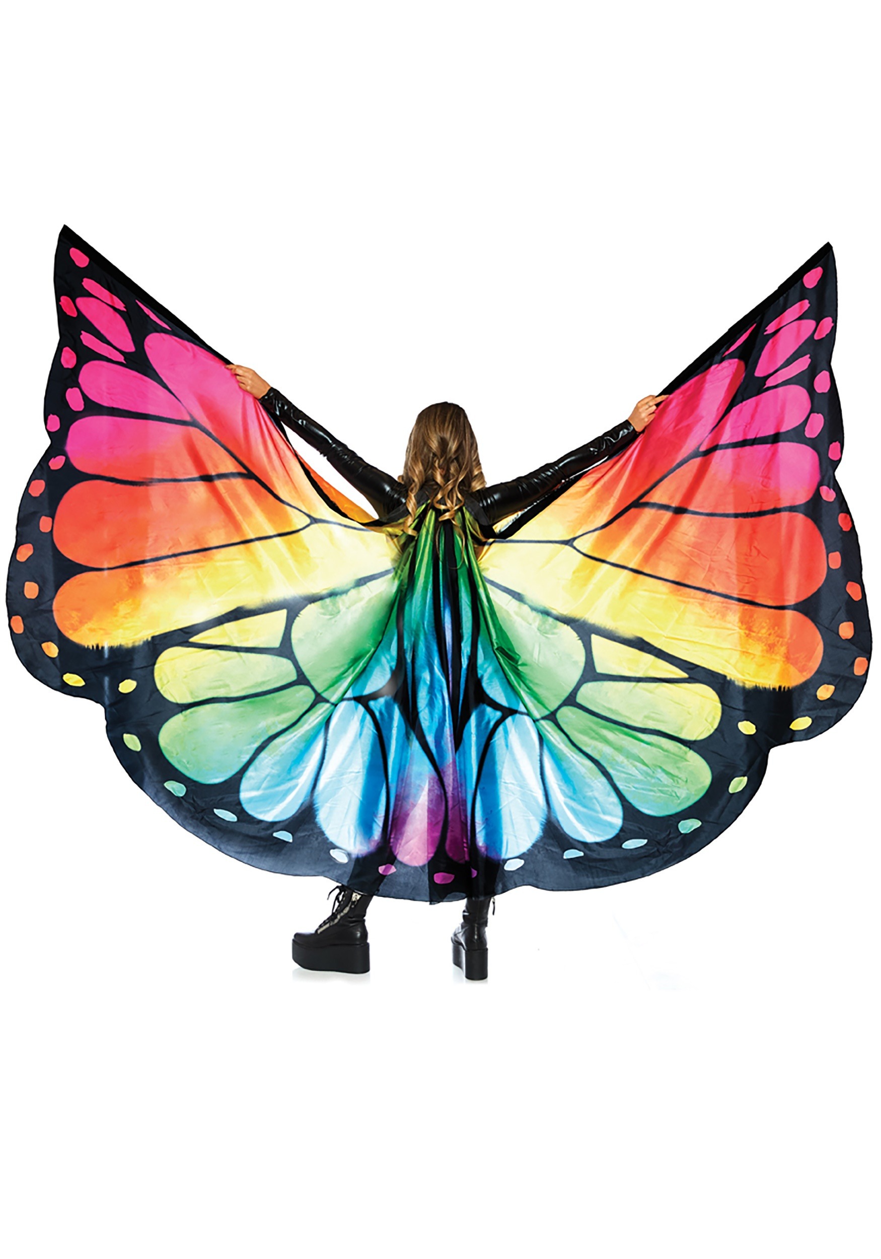 Rainbow Butterfly Wings Cape