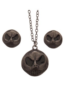 Jack Skellington Necklace and Earring Set