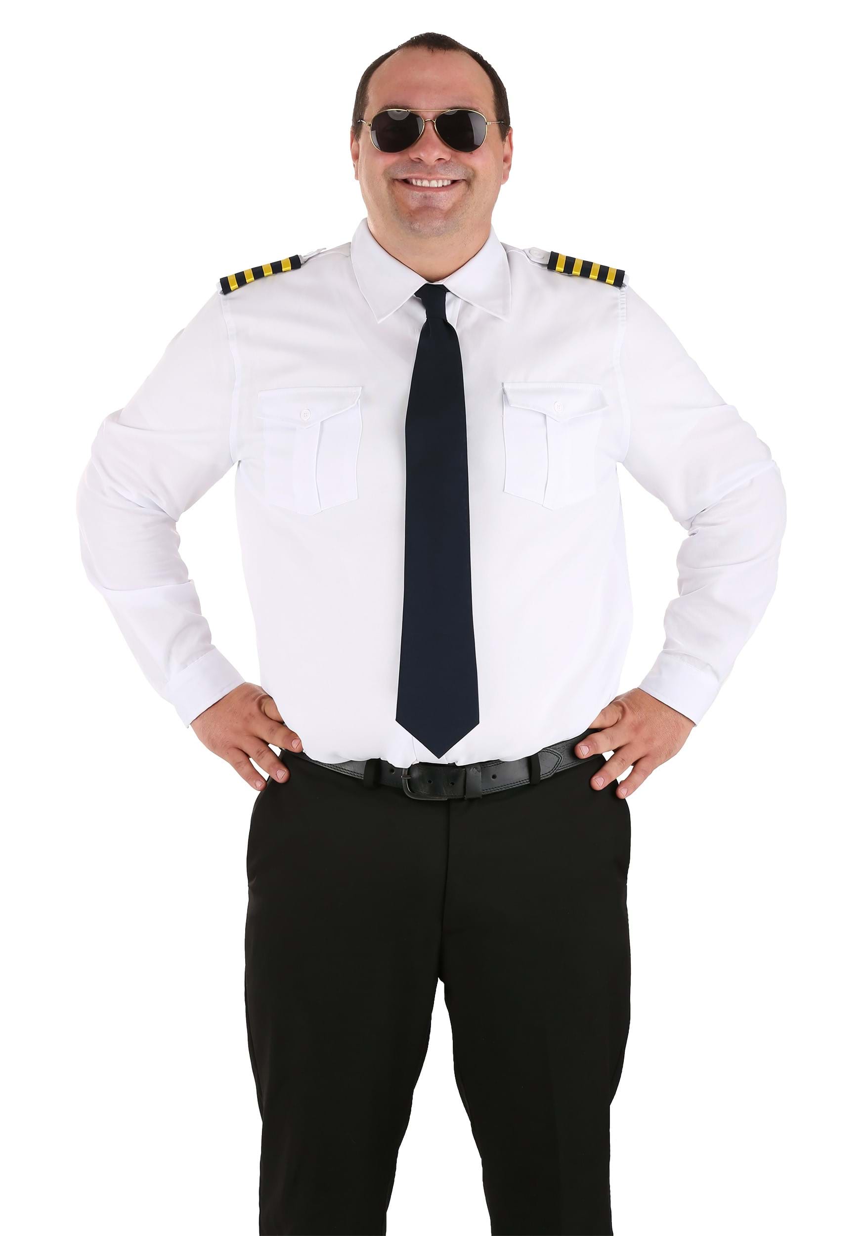 Plus Sizes Pilot Uniform Costume Shirt