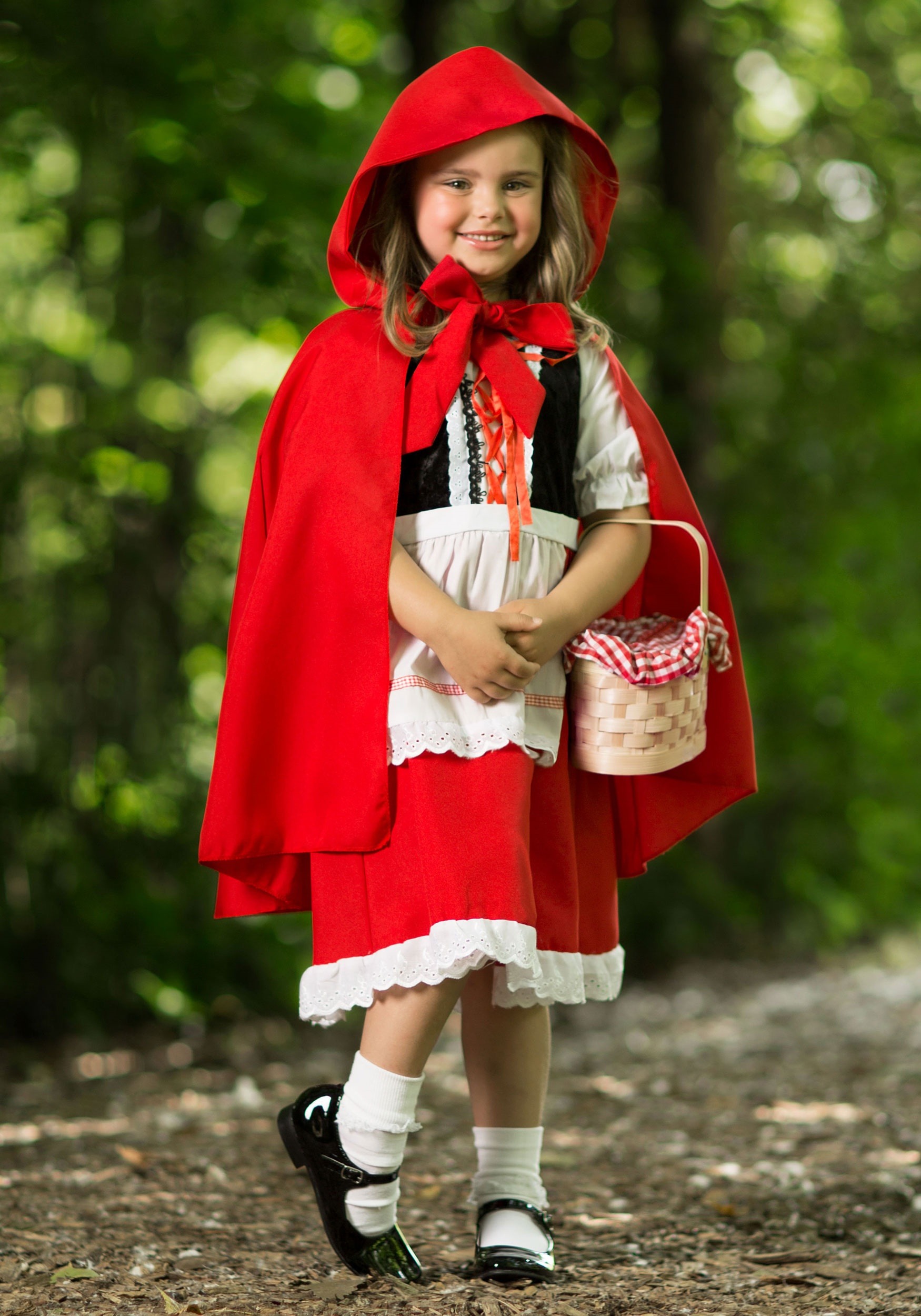 Red　Little　Costume　Riding　Hood　Deluxe　Girls
