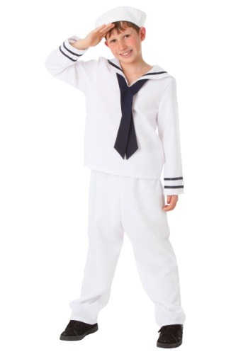 Click Here to buy Kids White Sailor Costume from HalloweenCostumes, CDN Funds & Shipping