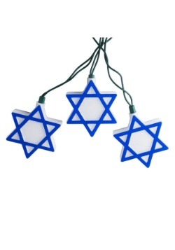 Star of David Hanukkah 10-Piece String Light Set
