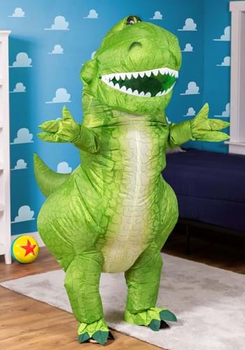Click Here to buy Toy Story Rex Inflatable Costume for Adults from HalloweenCostumes, CDN Funds & Shipping