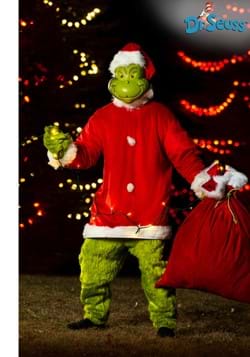 Men's The Grinch Santa Jumpsuit with Mask Costume Update