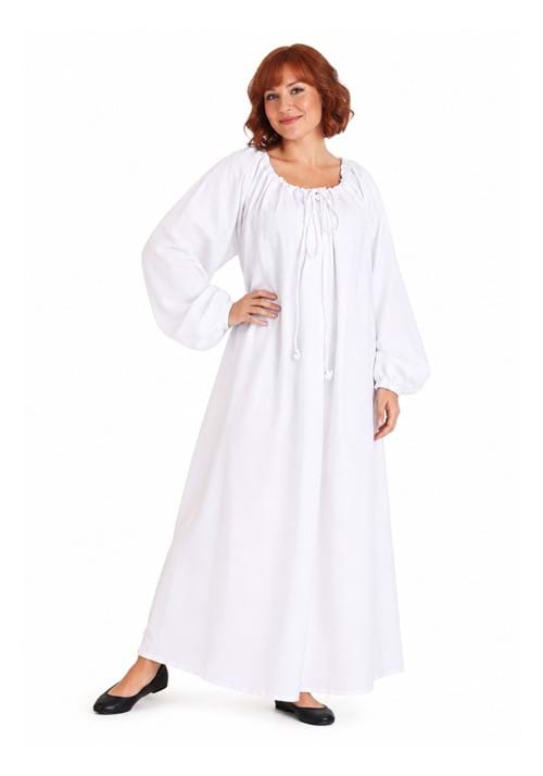 Womens White Renaissance Chemise Costume New Main