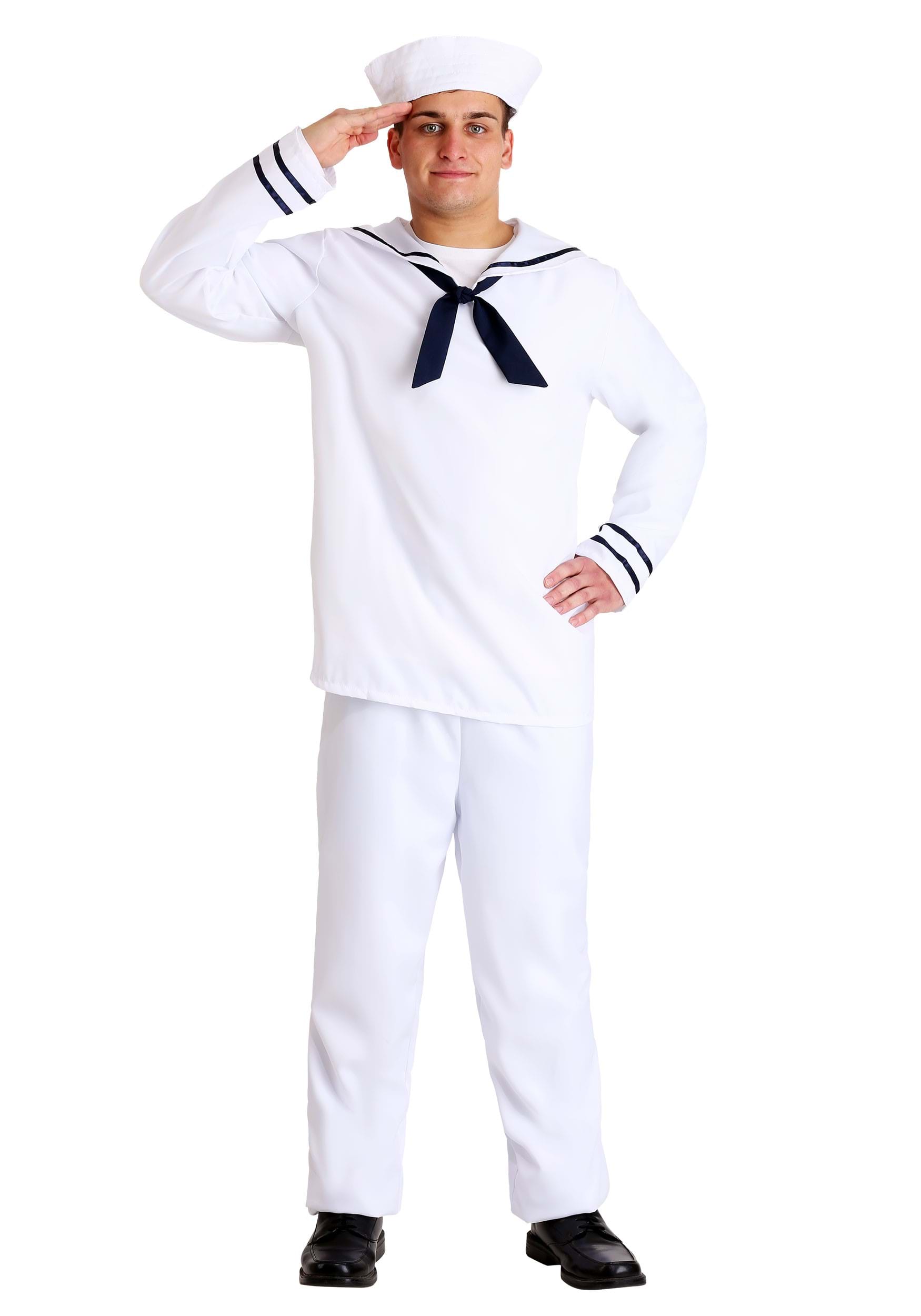 White Sailor Men's Costume | Uniform Costumes