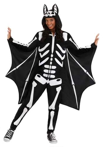 Adult Flying Skeleton Bat Costume Alt 1