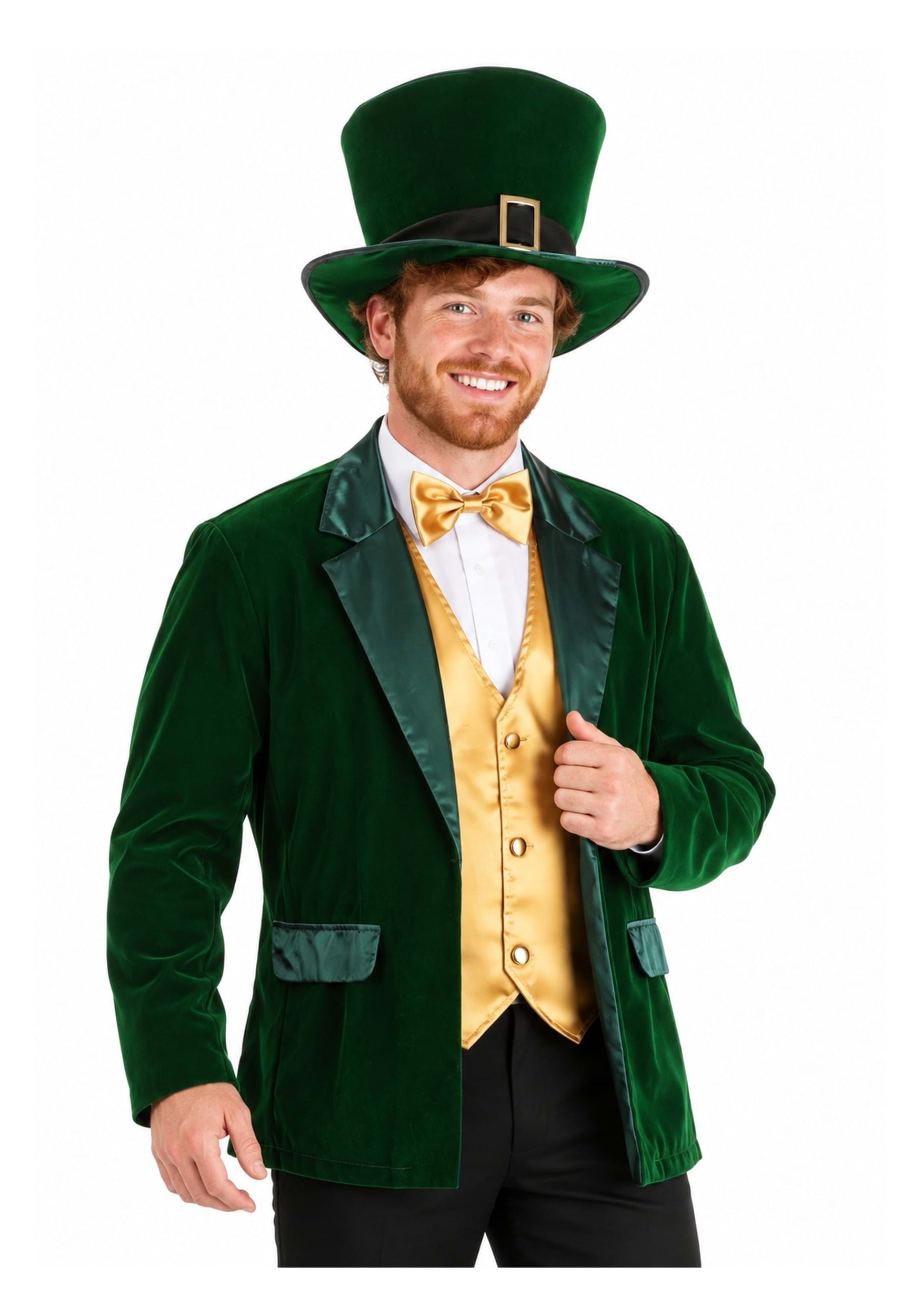 Men's Gold and Green Leprechaun Costume
