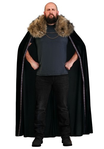 Click Here to buy Black Faux Fur Collar Adult Viking Cape | Costume Capes from HalloweenCostumes, CDN Funds & Shipping