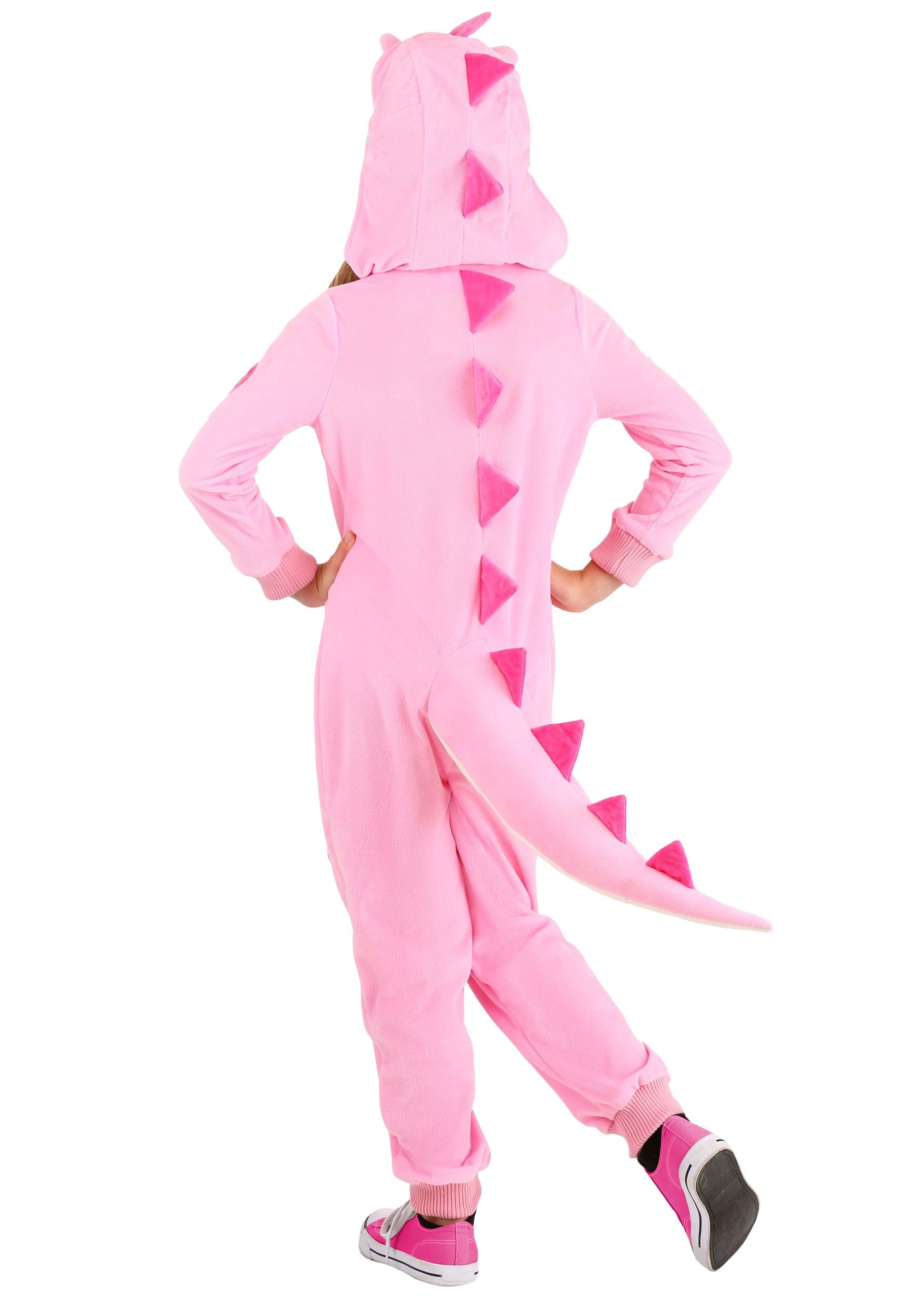 Pink Dinosaur Girl's Onesie